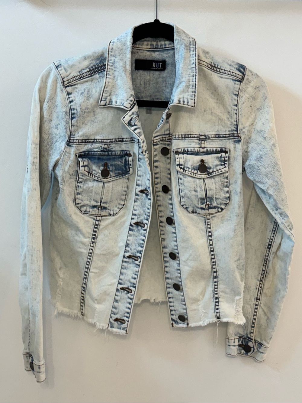 Kut From The Kloth Light Blue Acid Kara Denim Jacket - Small